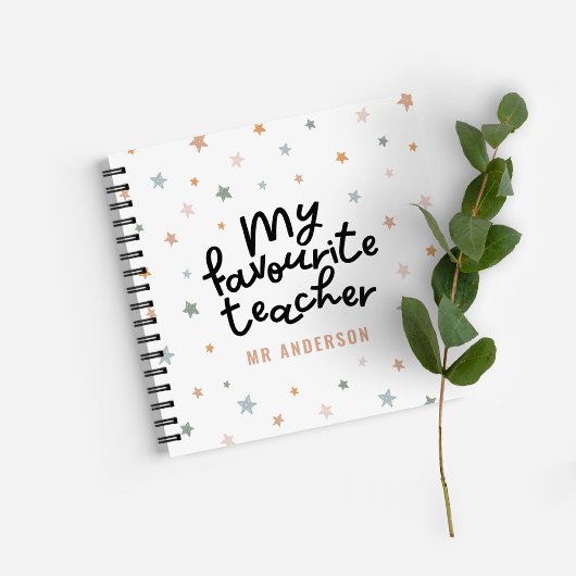 Modernes, farbenfrohes Lieblingssterngeschenk für Notizblock