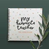 Modernes, farbenfrohes Lieblingssterngeschenk für Notizblock