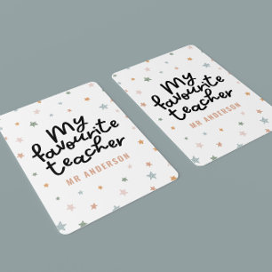 Modernes, farbenfrohes Lieblingssterngeschenk für Spielkarten