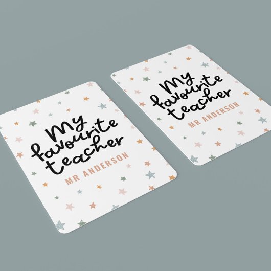 Modernes, farbenfrohes Lieblingssterngeschenk für Spielkarten