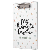 Modernes, farbenfrohes Lieblingssterngeschenk Klemmbrett (Links)