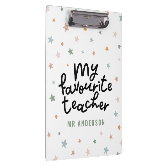 Modernes, farbenfrohes Lieblingssterngeschenk Klemmbrett (Rechts)