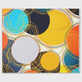 Modernes, farbenfrohes Muster, Fun Geo Abstrakt Geschenkpapier (Flach)