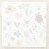 Modernes, farbenfrohes Muster Glasuntersetzer (Rückseite)