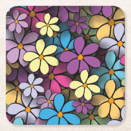 Modernes, farbenfrohes Muster Rechteckiger Pappuntersetzer