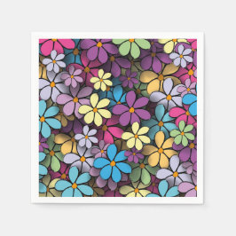 Modernes, farbenfrohes Muster Serviette