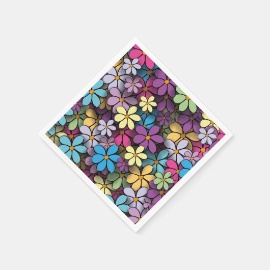 Modernes, farbenfrohes Muster Serviette (Ecke)