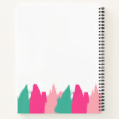 Modernes, farbenfrohes Pinselstrichbuch für Mädche Notizblock (Rückseite)