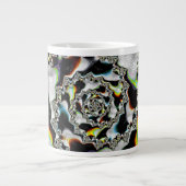 Modernes, farbenfrohes psychedelisches Spiral-Frak Jumbo-Tasse (Vorderseite)