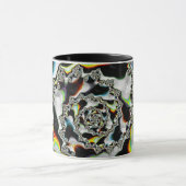Modernes, farbenfrohes psychedelisches Spiral-Frak Tasse (Zentrum)