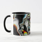 Modernes, farbenfrohes psychedelisches Spiral-Frak Tasse (Links)