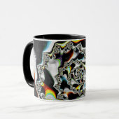 Modernes, farbenfrohes psychedelisches Spiral-Frak Tasse (Vorderseite Links)