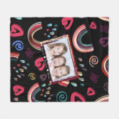Modernes, farbenfrohes Rainbow Custom Foto Fleecedecke (Vorderseite (Horizontal))