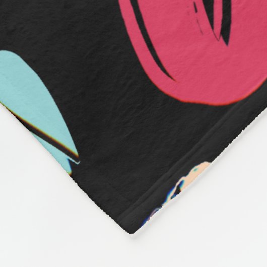 Modernes, farbenfrohes Rainbow Custom Foto Fleecedecke (Ecke)