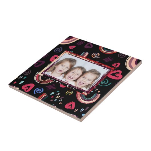 Modernes, farbenfrohes Rainbow Custom Foto Fliese (Seite)