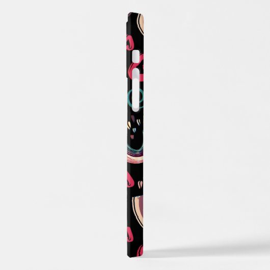 Modernes, farbenfrohes Rainbow Custom Foto iPhone Hülle (Linke Seite)