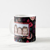 Modernes, farbenfrohes Rainbow Custom Foto Kaffeetasse (Vorderseite Links)