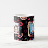 Modernes, farbenfrohes Rainbow Custom Foto Kaffeetasse (Mittel)