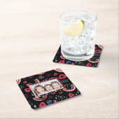 Modernes, farbenfrohes Rainbow Custom Foto Rechteckiger Pappuntersetzer (Vor Ort)