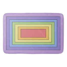Modernes, farbenfrohes Regenbogenfarbenmuster Badematte