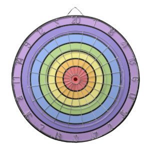 Modernes, farbenfrohes Regenbogenfarbenmuster Dartscheibe
