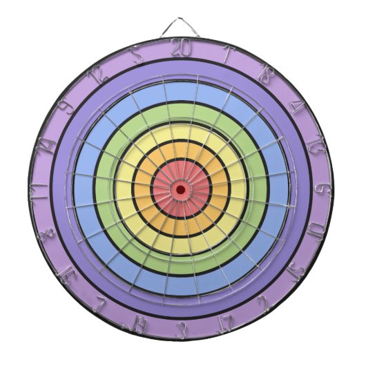 Modernes, farbenfrohes Regenbogenfarbenmuster Dartscheibe (vorne)