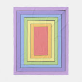 Modernes, farbenfrohes Regenbogenfarbenmuster Fleecedecke (Vorderseite)