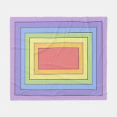 Modernes, farbenfrohes Regenbogenfarbenmuster Fleecedecke (Vorderseite (Horizontal))