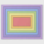 Modernes, farbenfrohes Regenbogenfarbenmuster Geschenkpapier (Flach)
