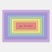 Modernes, farbenfrohes Regenbogenfarbenmuster Geschenkpapier Set (Vorderseite)