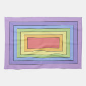 Modernes, farbenfrohes Regenbogenfarbenmuster Geschirrtuch (Horizontal)