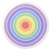 Modernes, farbenfrohes Regenbogenfarbenmuster Keramikknauf (Vorderseite)