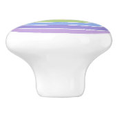 Modernes, farbenfrohes Regenbogenfarbenmuster Keramikknauf (Seitenansicht)