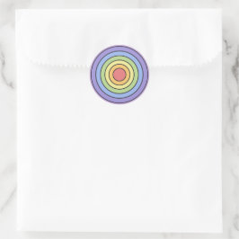 Modernes, farbenfrohes Regenbogenfarbenmuster Runder Aufkleber