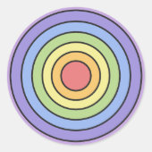 Modernes, farbenfrohes Regenbogenfarbenmuster Runder Aufkleber (Vorderseite)