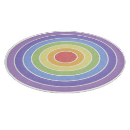 Modernes, farbenfrohes Regenbogenfarbenmuster Schneidebrett