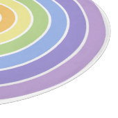 Modernes, farbenfrohes Regenbogenfarbenmuster Schneidebrett (Ecke)