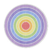 Modernes, farbenfrohes Regenbogenfarbenmuster Schneidebrett (Vorderseite)