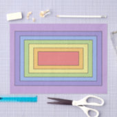 Modernes, farbenfrohes Regenbogenfarbenmuster Seidenpapier (Handwerk)