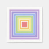Modernes, farbenfrohes Regenbogenfarbenmuster Serviette (Vorderseite)