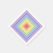 Modernes, farbenfrohes Regenbogenfarbenmuster Serviette (Ecke)
