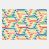 Modernes, farbenfrohes Regenbogenkuppelmuster Geschenkpapier Set (Vorderseite)