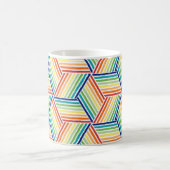 Modernes, farbenfrohes Regenbogenkuppelmuster Kaffeetasse (Mittel)