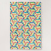Modernes, farbenfrohes Regenbogenkuppelmuster Schw Puzzle (Vertikal)