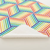 Modernes, farbenfrohes Regenbogenkuppelmuster Sherpadecke (3/4)