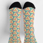Modernes, farbenfrohes Regenbogenkuppelmuster Socken (Oben)