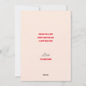 Modernes, farbenfrohes Schachbrett Feiertagskarte (Rückseite)