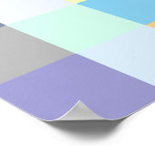 Modernes, farbenfrohes Schachbrett Poster (Ecke)