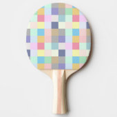 Modernes, farbenfrohes Schachbrett Tischtennis Schläger (Vorderseite)
