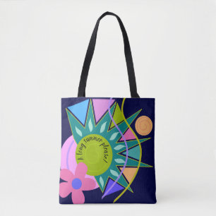 Modernes, farbenfrohes Sommerdesign mit individuel Tasche